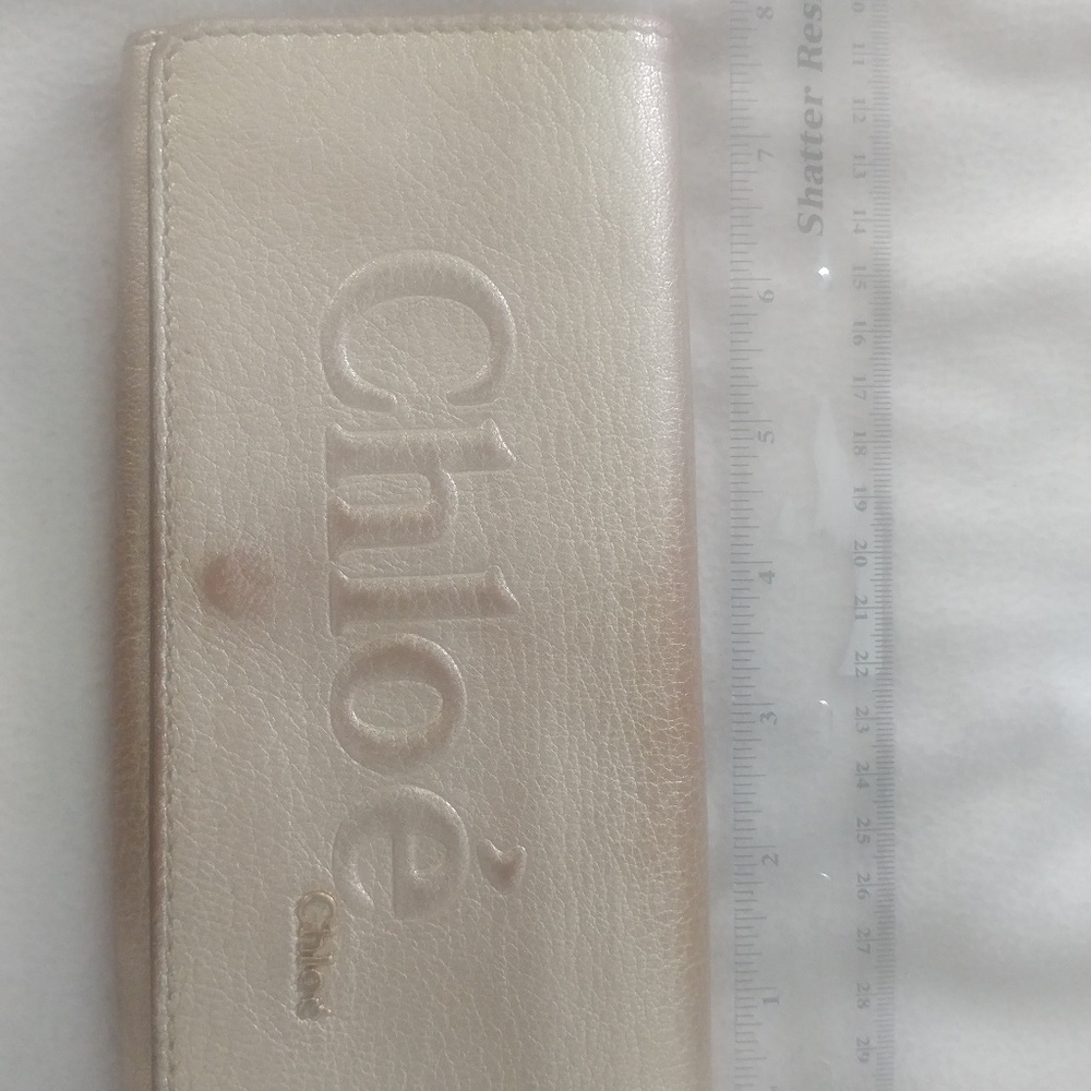 Chloe eclipse metallic gold leather wallet vintage